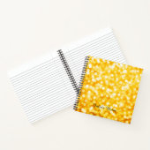 Modern Gold Bokeh Mini Spiral Notebook Notizblock (Innenseite)
