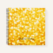 Modern Gold Bokeh Mini Spiral Notebook Notizblock (Vorderseite)