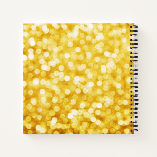Modern Gold Bokeh Mini Spiral Notebook Notizblock (Rückseite)