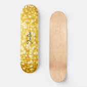 Modern Gold Bokeh Skateboard (Vorderseite)