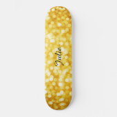 Modern Gold Bokeh Skateboard (Vorderseite)