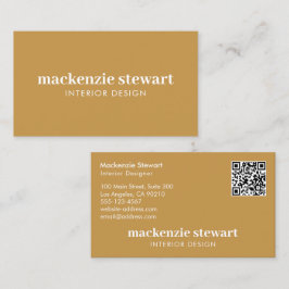 Modern Gold Bold Professional QR Code Visitenkarte