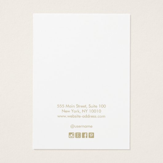 Modern Gold Border White Oring Juwelier Display (Rückseite)