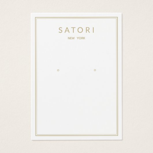 Modern Gold Border White Oring Juwelier Display (Vorderseite)