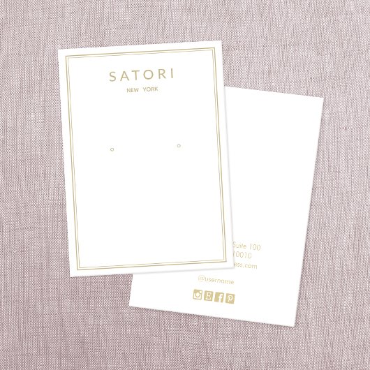 Modern Gold Border White Oring Juwelier Display