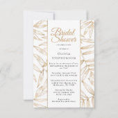 Modern Gold Botanical Bridal Shower Celebration  Einladung (Vorderseite)