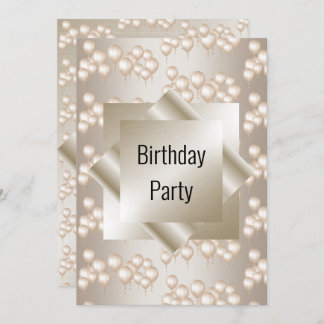 Modern Gold Bronze Ballon All Occaso PARTY Einladung