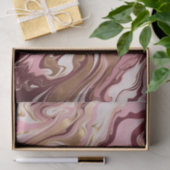 Modern Gold Burgund Pink Marble Fluid Birthday Seidenpapier (Geschenk)