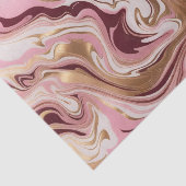 Modern Gold Burgund Pink Marble Fluid Birthday Seidenpapier (Ausschnitt)