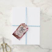 Modern Gold Burgund Pink Marble Fluid Vielen Dank Geschenkanhänger (Mit Garn)