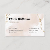 Modern Gold Business Card Visitenkarte (Rückseite)