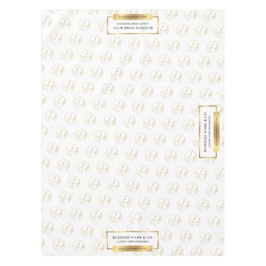 Modern Gold Business Logo Design Chic Craft Show Tischdecke (Vorderseite)