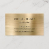 Modern Gold Business Logo Foto Visitenkarte (Rückseite)