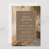 Modern Gold Chocolate Artistic Brautparty Einladung (Vorderseite)