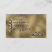 Modern Gold Classy Lashes Lipstick Beauty Makeup Visitenkarte (Rückseite)