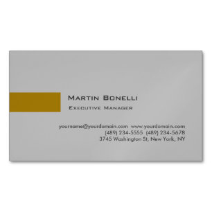 Modern Gold Color Grau benutzerdefiniert Easy Edit Magnetische Visitenkarte