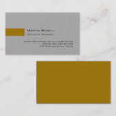 Modern Gold Color Grau benutzerdefiniert Easy Edit Visitenkarte (Vorne/Hinten)