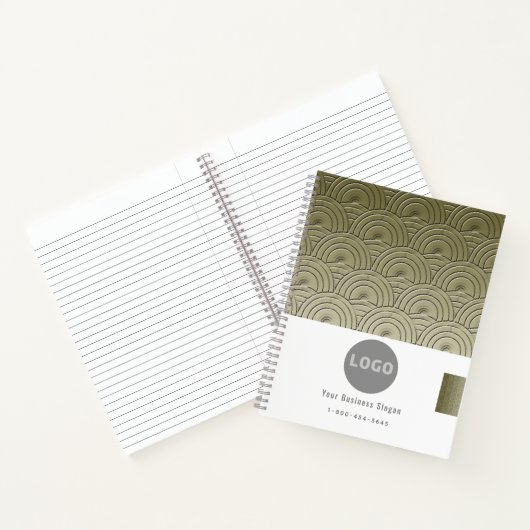 Modern Gold Company Logo Telefonadresse Werbung Notizblock (Innenseite)