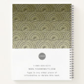 Modern Gold Company Logo Telefonadresse Werbung Notizblock (Rückseite)