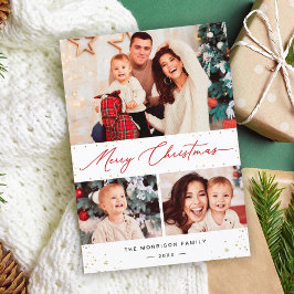 Modern Gold Confetti Frohe Weihnachten 3 Foto