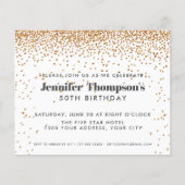 Modern Gold Confetti Glitzer 50. Geburtstag Foto (Vorderseite)