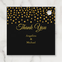 Modern Gold Confetti Vielen Dank