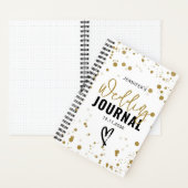 Modern Gold Confetti Wedding BUJO Notizblock (Innen)