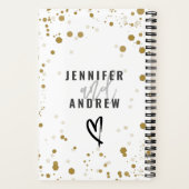 Modern Gold Confetti Wedding BUJO Notizblock (Rückseite)