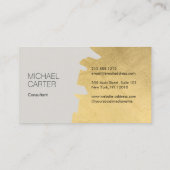 Modern Gold Consultant Professional Visitenkarte (Rückseite)