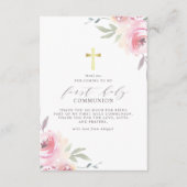 Modern Gold Cross First Heilige Kommune Vielen Dan Dankeskarte (Vorderseite)