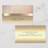 Modern Gold Cupcake Erdbeeren Bäckerei Visitenkarte (Vorne/Hinten)