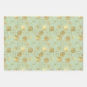 Modern Gold Dandelion Geschenkpapier Set (Vorderseite)