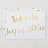 Modern Gold "Danke, dass du mein Trauzeuge bist" Dankeskarte (Vorne/Hinten)