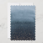 Modern Gold Diamonds Confetti Navy Blue Sweet 16 Einladung (Rückseite)