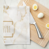 Modern Gold Effect Marmormuster Geschirrtuch (Viertel Falte)