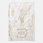 Modern Gold Effect Marmormuster Geschirrtuch (Vertikal)