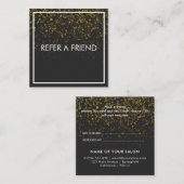 Modern Gold Elegante Empfehlungskarte (Vorne/Hinten)