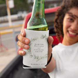 Modern Gold Eucalyptus Wreath Wedding Dosenkühler