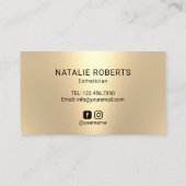 Modern Gold Eyelash Salon Makeup Artist Loyalität Treuekarte (Rückseite)