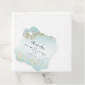 Modern Gold Fleck Aquamarine Mist Wedding Vielen D Geschenkanhänger (Beispiel)