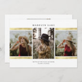 Modern Gold Foil 2023 Foto Abschluss Ankündigung (Vorne/Hinten)