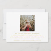 Modern Gold Foil 2023 Foto Abschluss Ankündigung (Rückseite)