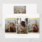 Modern Gold Foil 2023 Foto Abschluss Ankündigung (Vorne/Hinten)