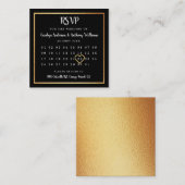 Modern Gold Foil Calendar UAWG Begleitkarte (Vorne/Hinten)