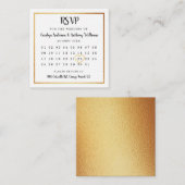 Modern Gold Foil Calendar UAWG Begleitkarte (Vorne/Hinten)