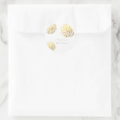 Modern Gold Foil Floral Weiß Sticker (Tasche)