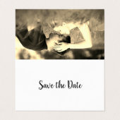 Modern Gold Foil Foto Kalender Save the Date Karte (Außenseite Aufgefaltet)