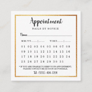 Modern Gold Foil Kalender Termine Karten