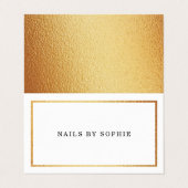 Modern Gold Foil Kalender Terminkarte Visitenkarten (Außenseite Aufgefaltet)