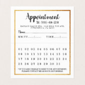 Modern Gold Foil Kalender Terminkarte Visitenkarten (Innenseite Aufgefaltet)